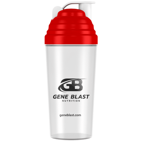 Gene Blast Protein Shaker Bottle Red